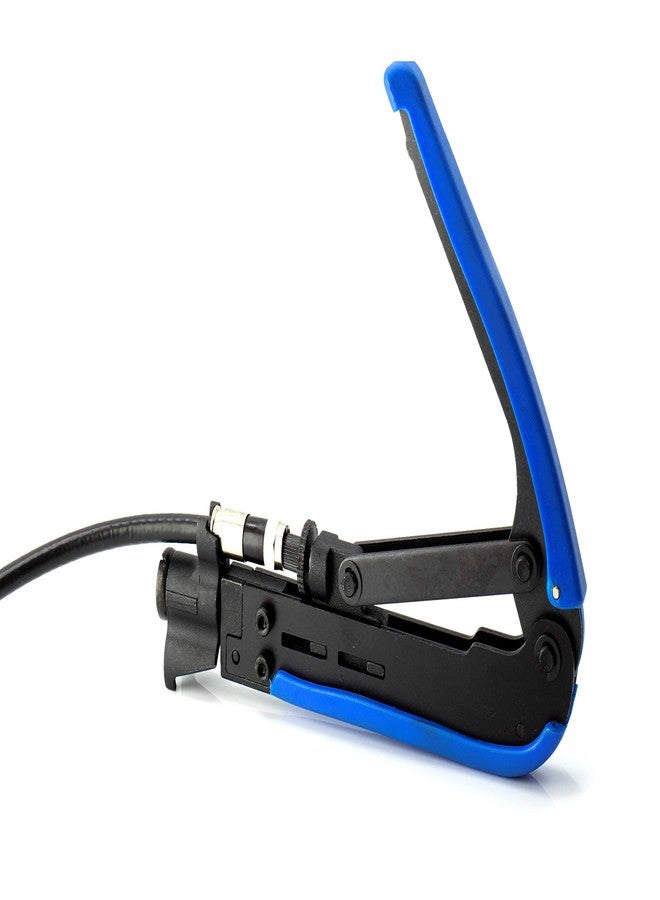 THE CIMPLE CO أداة ضغط الكابلات المحورية من شركة سيمبل - ضغط كابلات RG59 وRG6 وRG7 وRG11 لموصلات F81 / RF - طول ونوع قابلان للتعديل، لجميع الموصلات المصنعة تقريبًا - Image 5